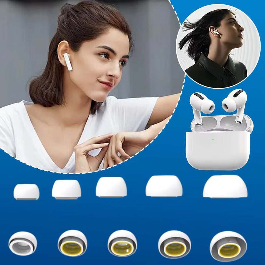 Apple Ersatz-Ohrstöpsel aus Silikon für AirPods Pro 3, In-Ear Ohrhörer-Abdeckungen, Weiß - Bild 5