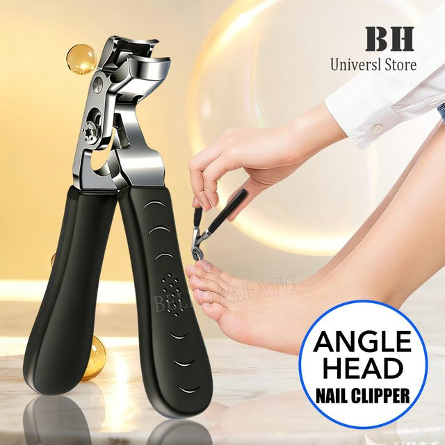 Andvictory Nagelknipser Winkelkopf, schwarz, glänzend, Unisex - Bild 1