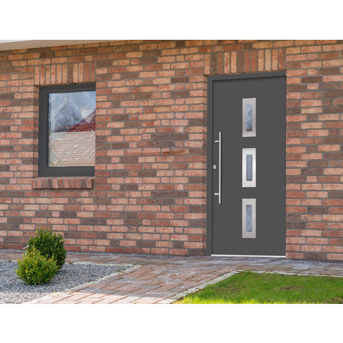 Splendoor Haustür PULA Prime aus Aluminium in Anthrazit-Grau mit Glaseinsatz, B/T/H: 110 x 7 x 210 cm - Bild 3
