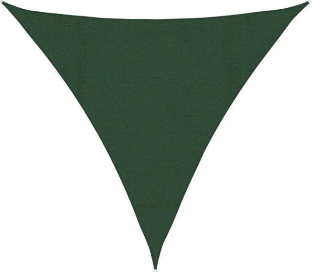 Furnicato Sonnensegel Dreieckig aus HDPE in Dunkelgrün, B x B x B: 4 x 4 x 4 m - Bild 1