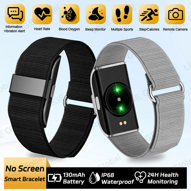 LIGE Smartwatch Smartband mit Gesundheitsmonitor und Schrittzähler, wasserdicht, Unisex, Schwarz oder Pink - Bild 1