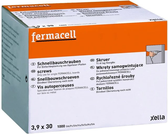 Fermacell Schnellbauschrauben Holz Durchmesser: 3,9 mm, Länge: 30 mm, 1000 Stück - Bild 1