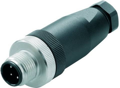 Weidmüller Sensor-Aktor-Steckverbinder M12 Stecker unkonfektioniert gerade 5-polig schwarz 1807350000 - Bild 1