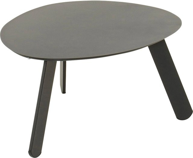 Lesli Gartentisch Tiki Oval aus Stahl in Schwarz Matt - Bild 1