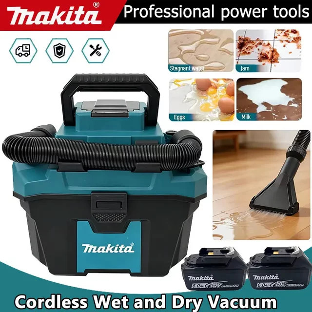Makita Akku-Nass- und Trockensauger Bodenreinigungsgerät in Petrol - Bild 1