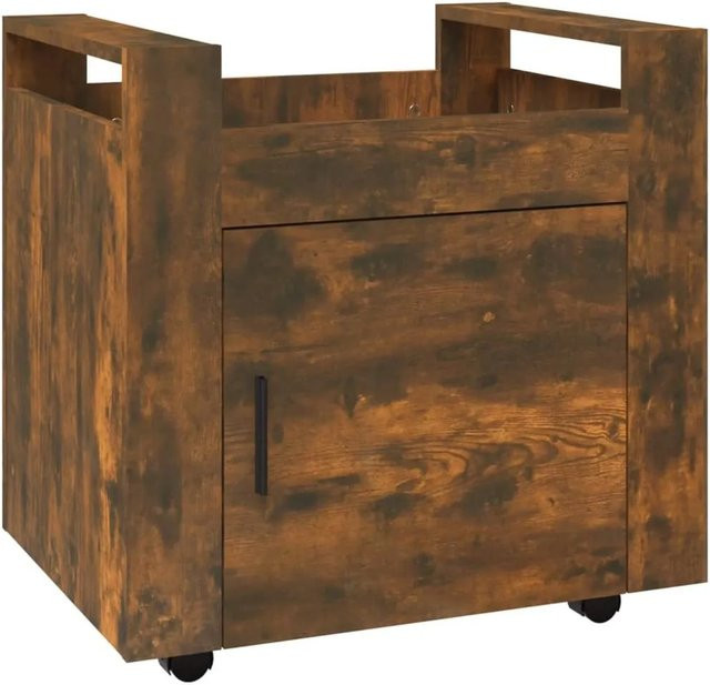 vidaXL Bürowagen aus Holzwerkstoff in Räuchereiche, B/T/H: 60 x 45 x 60 cm - Bild 1