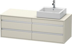 Duravit Waschtischunterschrank Ketho in Beige mit 4 Schubladen, B/T/H: 140 x 55 x 49,6 cm - Bild 1