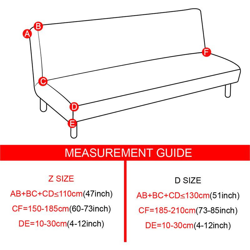 Leorate Samt-Plüsch-Sofa-Bettbezug ohne Armlehnen in Weinrot, elastischer Stretch-Schutz aus Polyester für Sofa und Bett, Breite: 185 cm bis 210 cm - Bild 4