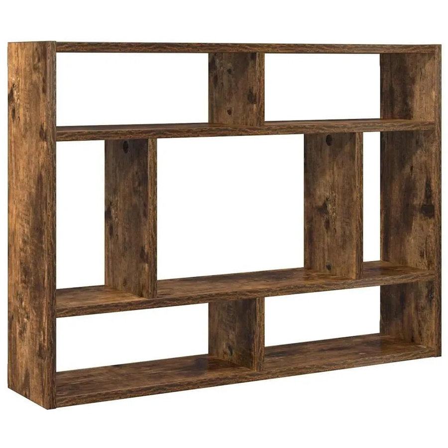 vidaXL Wandregal aus Holzwerkstoff in Räuchereiche, B/H/T: 75 x 55 x 16 cm - Bild 2