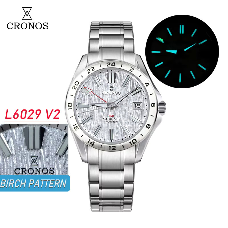 Cronos Armbanduhr Automatik, Edelstahl, Grün, 39 mm, Herren - Bild 2