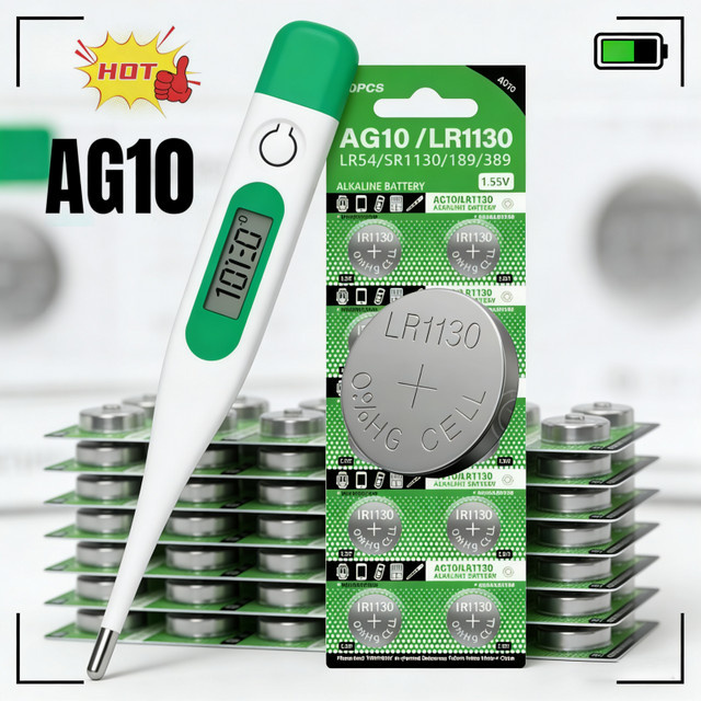 NDNNAS Alkaline Knopfzellen AG10 LR1130 LR54 1,55 V in Silber für Spielzeug, Uhren und Rechner - Bild 1