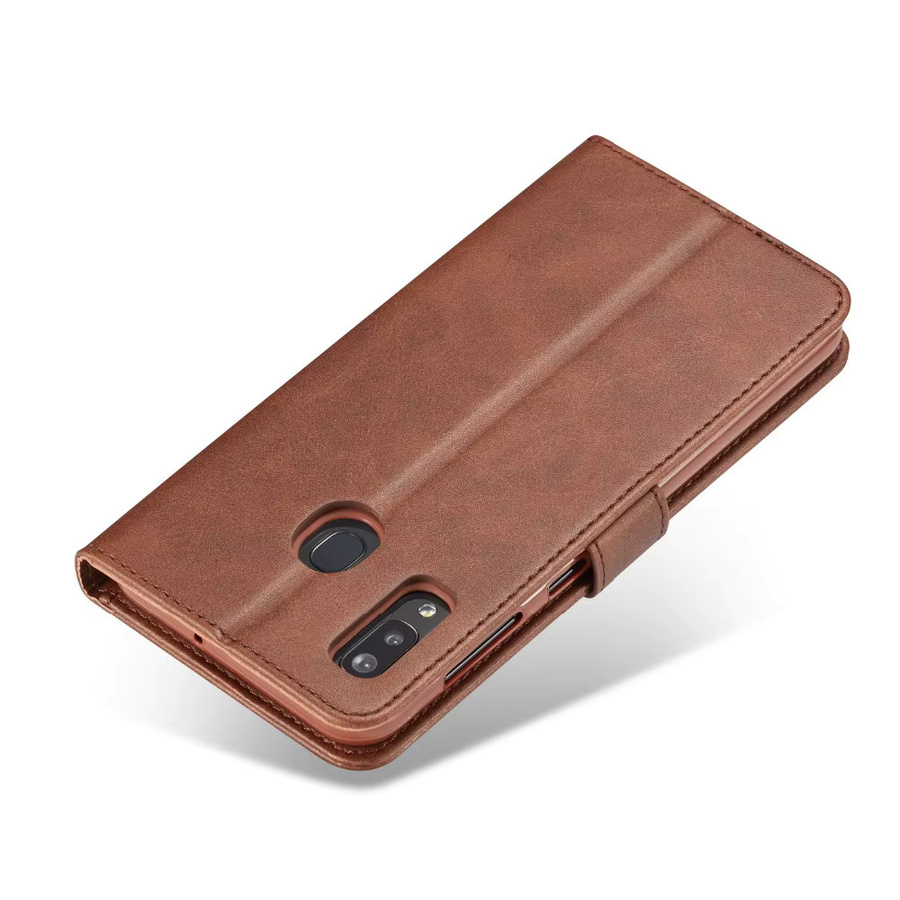 Leder Flip Case für Samsung Galaxy Modelle in Beige oder Braun - Bild 3