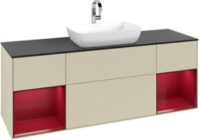 V&B Waschtischunterschrank Finion in Seidengrau lackiert, Breite: 160 cm, Tiefe: 50,1 cm, Höhe: 50,1 cm - Bild 1