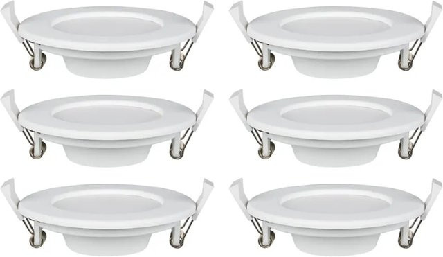 LUXULA LED Downlight Einbauleuchte im 6er Pack, rund, Weiß, 18W, CCT einstellbar - Bild 1