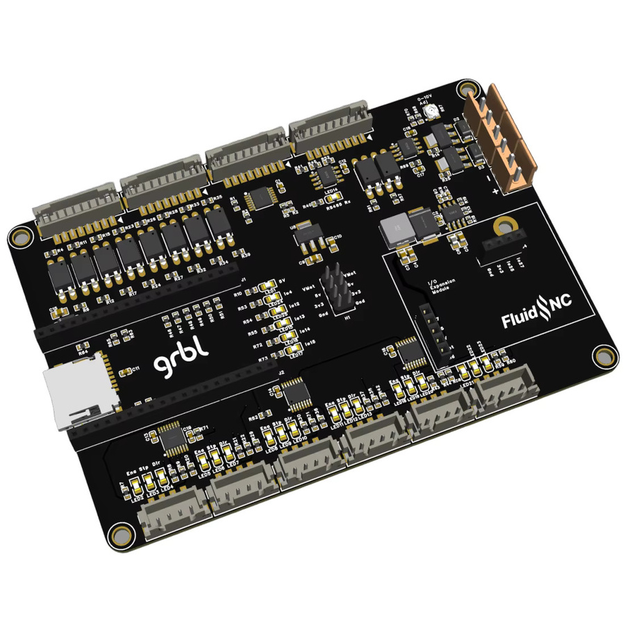 PiBot FluidNC GRBL Laser CNC Controller V4.7 B in Schwarz inklusive ESP32-Modul, OLED-Modul und Kabel - Bild 4