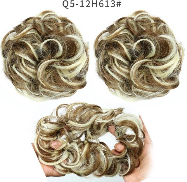 MISS WIG Chignon-Donut-Haarknoten, elastisches Haarseil, Damen, lockiges Haar - Bild 1