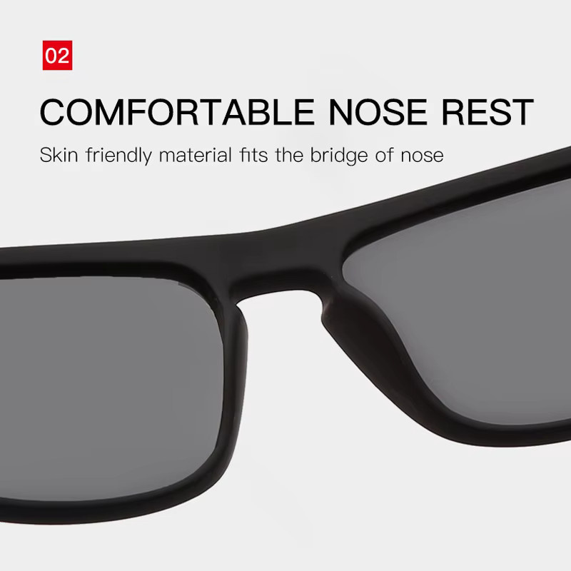 Rooftrellen Sonnenbrille, quadratisch, Vollrand, Kunststoff, schwarz, Unisex, polarisiert - Bild 4