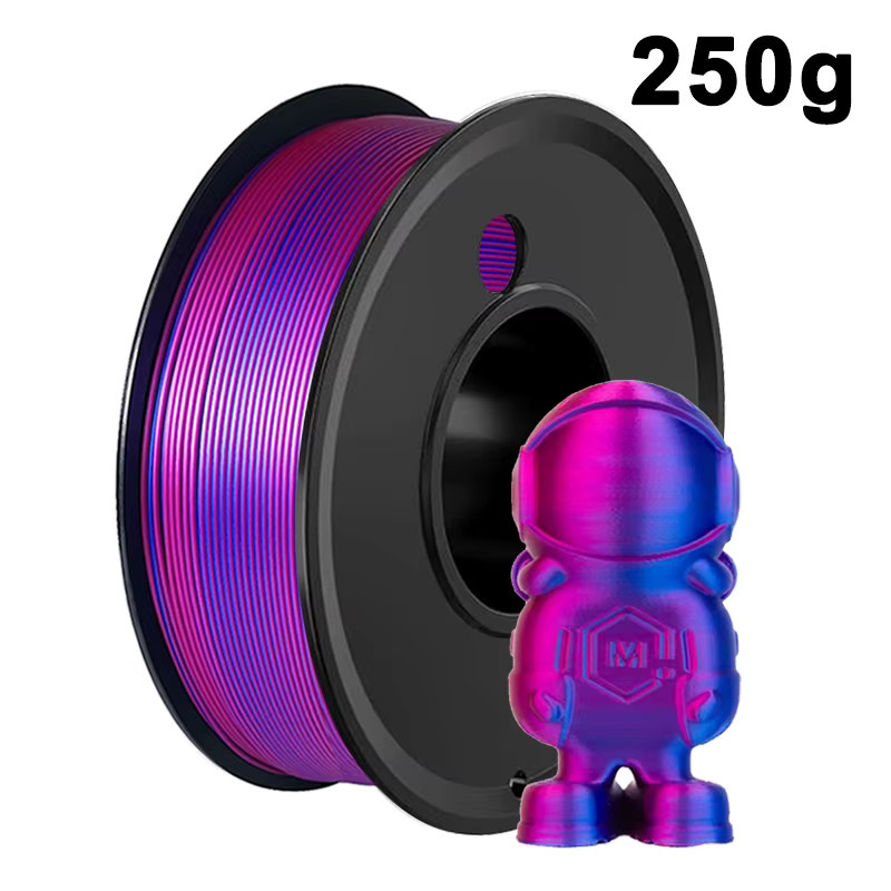 3D Maliang PLA-Seide Filament 1,75 mm zweifarbig lila und mehrfarbig, 250 g - Bild 2