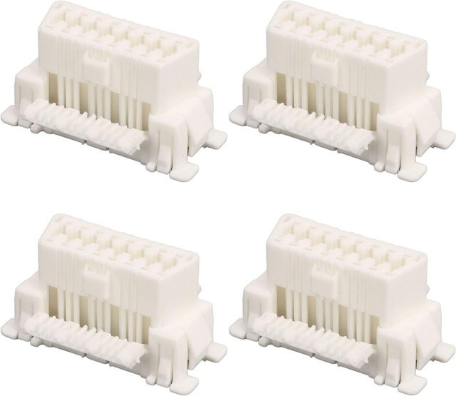 Igeteck 10er Set OBD2 16-Pin Buchse Kabelbaum Stecker für Auto Diagnose Schnittstelle in Weiß - Bild 1