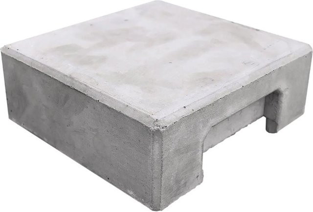 Beckers Betonzaun Zwischenpfostenkappe Klassik Flach, Grau, B/T/H: 14 x 14 x 5 cm - Bild 1