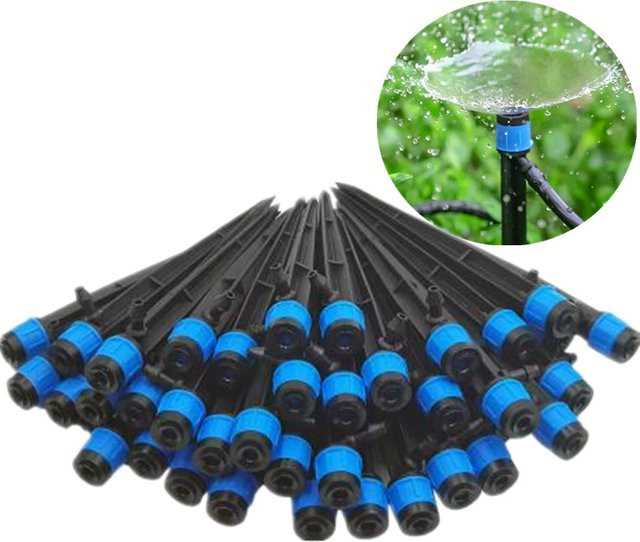 Garten Sprinkler-Bewässerungsset mit verstellbarem Mikrosprüher und Tropf-Emitter, 1/4 Zoll Schnellanschlussdüse, 18 cm - Bild 1