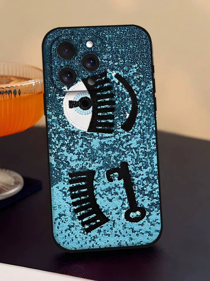 Ferragnies Eyes C-Chiara Handyhülle für iPhone 11 bis 17 Pro Max, Schwarze Silikonhülle - Bild 3
