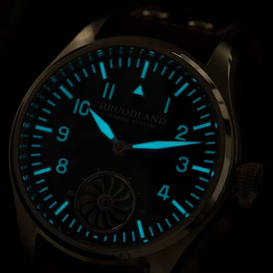 Hruodland Taucheruhr, Automatik, Edelstahl, Saphirglas, Leder, Herren - Bild 3
