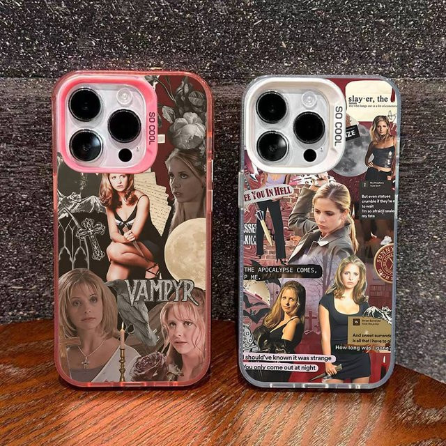 B-Buffy The V-Vampire Slayer Handyhülle für Apple iPhone 11 12 13 14 15 16 17 Pro Max Plus Mini XR XS in Multicolour - Bild 1