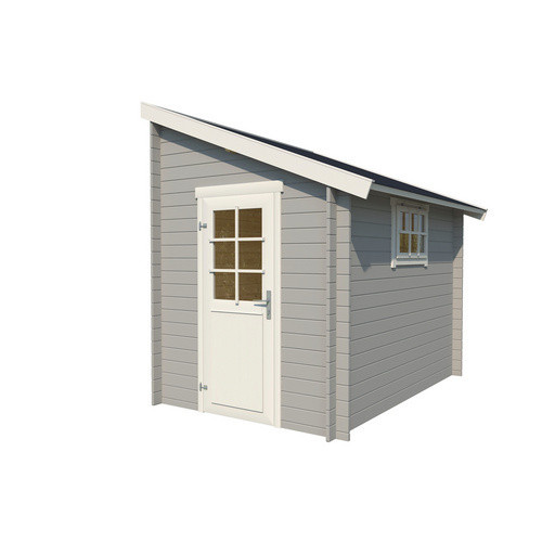 Lasita Holz-Gartenhaus Jura 2 aus Fichte mit Satteldach in Lichtgrau, B/H/T: 214,6 x 267,9 x 295 cm - Bild 3
