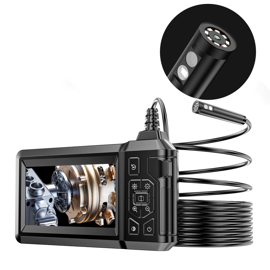 GUANMOU Endoskop Kanalkamera mit 4,3-Zoll-IPS-LCD-Display, 1080P Auflösung, IP67 wasserdicht und einstellbaren LED-Leuchten, Schwarz - Bild 7