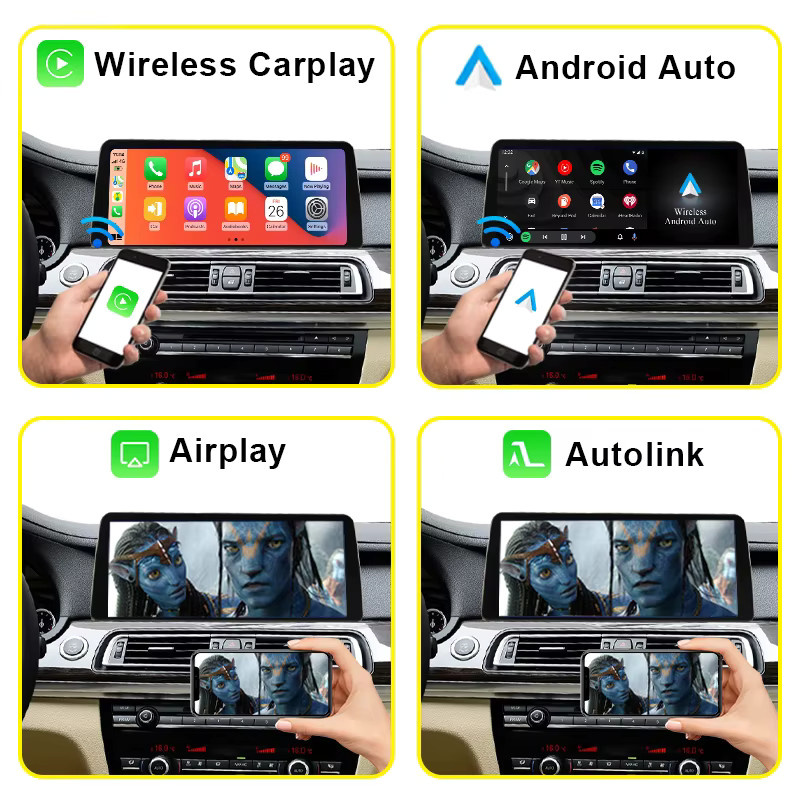 AUTOTOP 12,8-Zoll Auto-Multimedia-Display mit Linux-Touchscreen für BMW 7er-Reihe F01 F02 F03 F04 CIC/NBT-System 2009-2014 mit Android Auto, Airplay, Autolink und Bluetooth in Schwarz - Bild 3