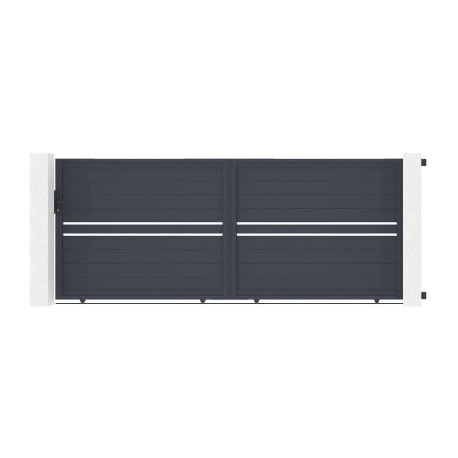Casanoov Schiebetor Cimone aus Aluminium mit Ranger C300 Motorisierung in Anthrazit Grau, B: 397 cm, H: 160 cm - Bild 2
