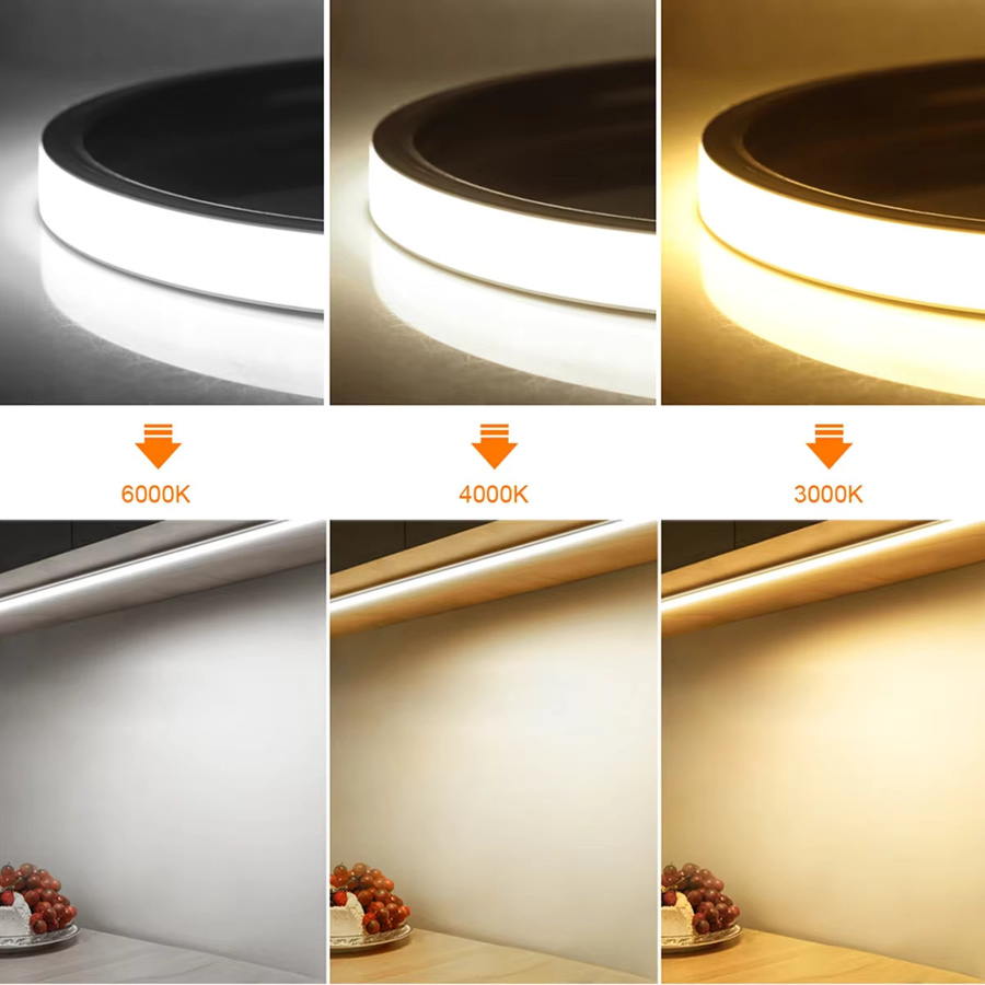 Gyarfas COB Neon LED Streifen mit PIR Bewegungssensor und USB 5V Anschluss, Kaltweiß, Länge: 1 m - Bild 4