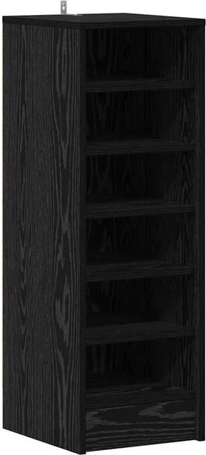 vidaXL Schuhschrank Eiche Schwarz modern aus Holzwerkstoff, B/T/H: 32 x 35 x 90 cm - Bild 1