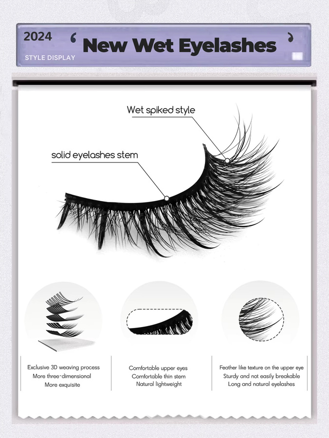 Lasvirey Künstliche Nerz-Wimpern, Black, Unisex - Bild 4