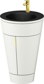Duravit Waschtischunterschrank Starck 1 c-bonded Set, Farbe: Schwarz matt, B/T/H: 56 x 60,5 x 86,4 cm - Bild 1