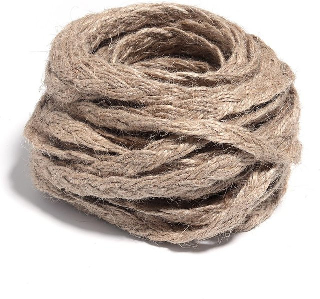 Dekoratives 3-Strang Jute-Hanfseil in Braun, Breite: 0,7 cm, Länge: 9,14 m - Bild 1