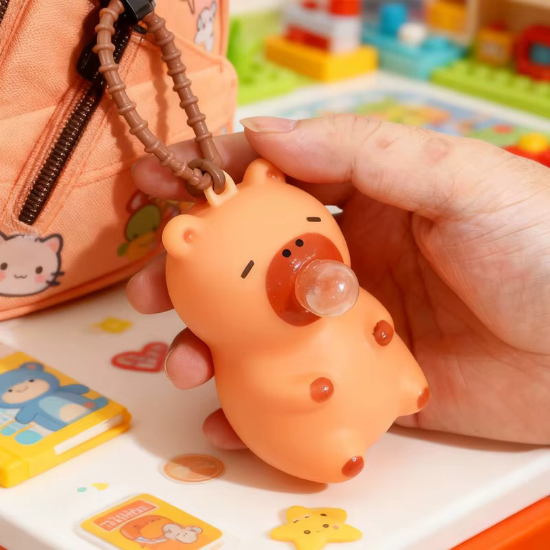 Capybara Squishy Bubble Toy Schlüsselanhänger, Unisex - Bild 3