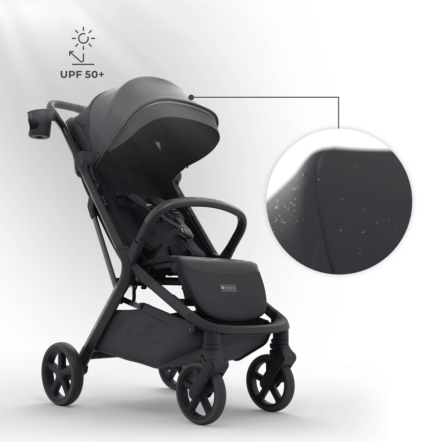 Kinderkraft Buggy NUBI 3 City Flat in Schwarz mit Schwenkrädern und faltbarem Gestell aus Aluminium und Stahl - Bild 3
