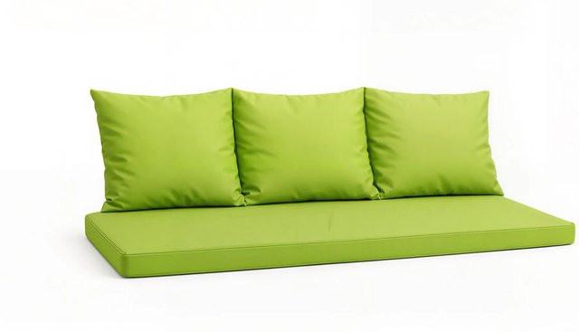 Setgarden Mix-Techno Gartenkissen für Polyrattan Möbel, 1tlg. Gartenkissen für 3-Sitzer Gartensofa, Farbe: Lemon/Lime Grün, B/T/H: 140 x 60 x 50 cm - Bild 1