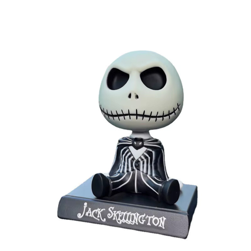 Disney Nightmare Before Christmas Jack Skellington Wackelkopf-Puppe, PVC Sammlerstück Modell Spielzeug - Bild 5