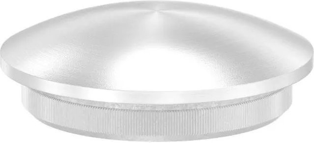 FeNau Einsteckkappe aus Edelstahl V2A für Rohr Ø 33,7 mm x 2,5 mm, leicht gewölbt, Farbe: Silber - Bild 1