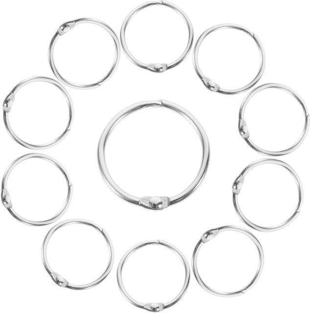20 Stück Metall Binderinge in Silber für die Bindung von Loseblättern, Karten und Dokumenten - Bild 1