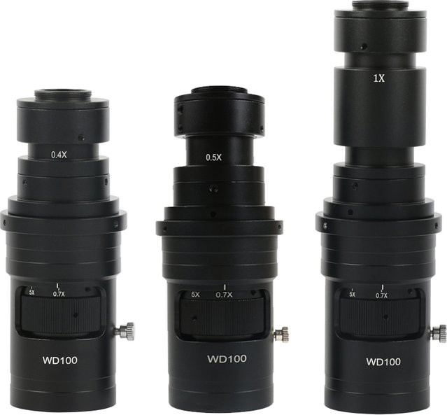 Eakins Video-Mikroskop mit 200x bis 500x Zoom, Monokulares optisches CS C-Mount Objektiv für 4K Typ-C HDMI, Schwarz - Bild 1