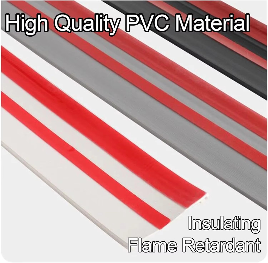 Bodenkabelschutz aus PVC in Grau, 0,5 m Kabelabdeckung für Büro und Zuhause - Bild 4