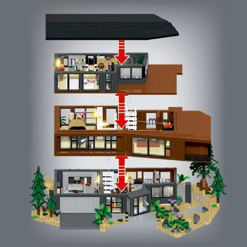 barweer Vampire Hawke Haus, Klemmbausteine Modell Bausatz, 2813 Teile, ab 8 Jahren - Bild 4