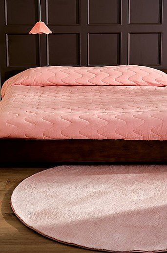 Jotex CORAL Rundteppich Pink aus Polyester mit rutschfester Unterseite - Bild 1