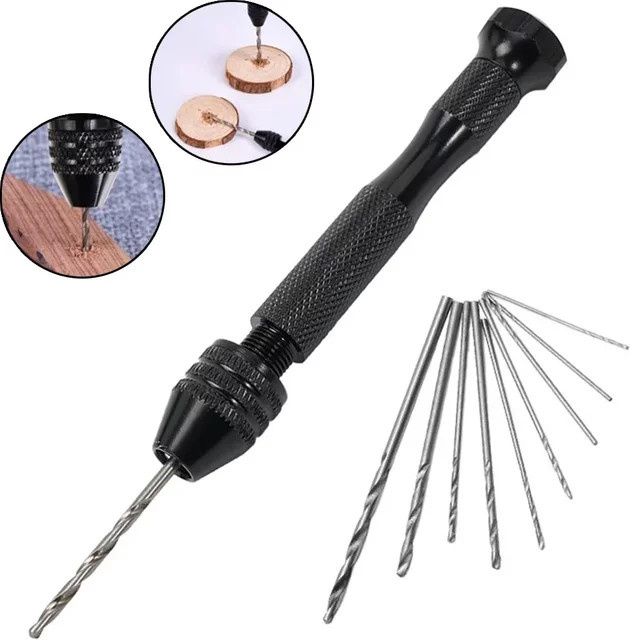Vibratite Handbohrer Set für Modellbau und DIY in Schwarz, 0,8 mm bis 3,0 mm - Bild 1