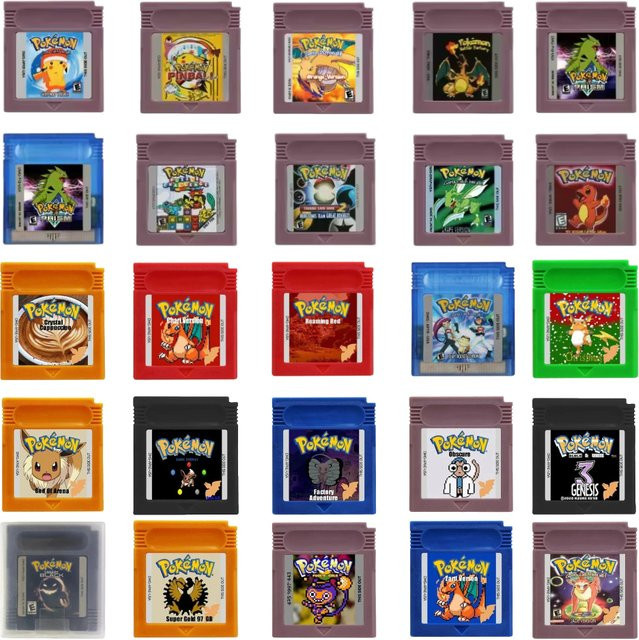 Pokemon Hack GB Spielkassette Bundle mit Prism Pinball und Orange Pin in der Farbe Orange für Retro RPG Fans - Bild 1