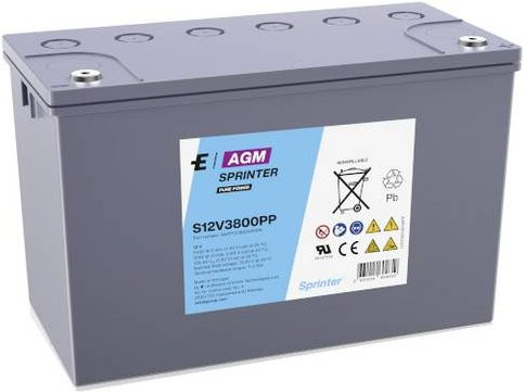 Exide S12V3800PP Bleiakku AGM 12V 105Ah grau - Bild 1